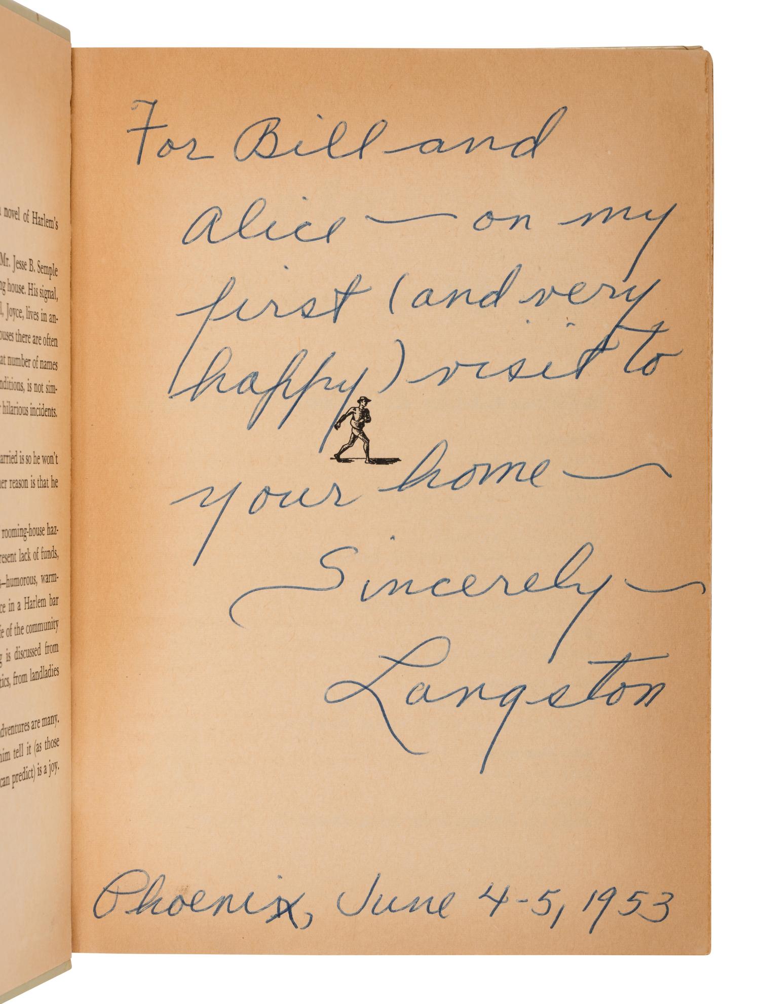 HUGHES, Langston (1901-1967). Simple Takes a Wife . New York: Simon and Schuster, 1953.