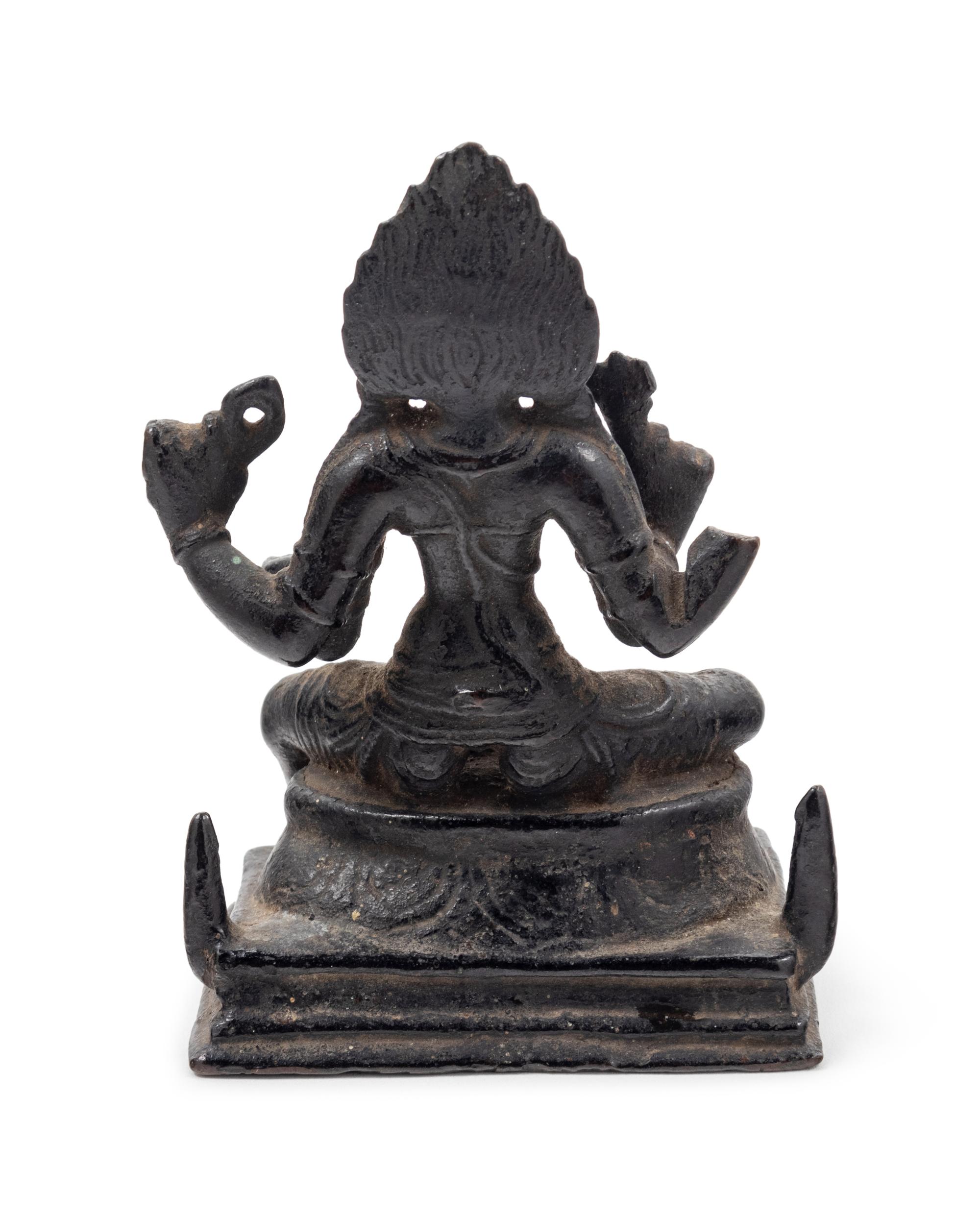 An Indian Bronze Figure of a Seated Bodhisattva