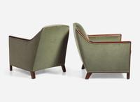Attributed to Jules Leleu, Pair of Lounge Chairs
