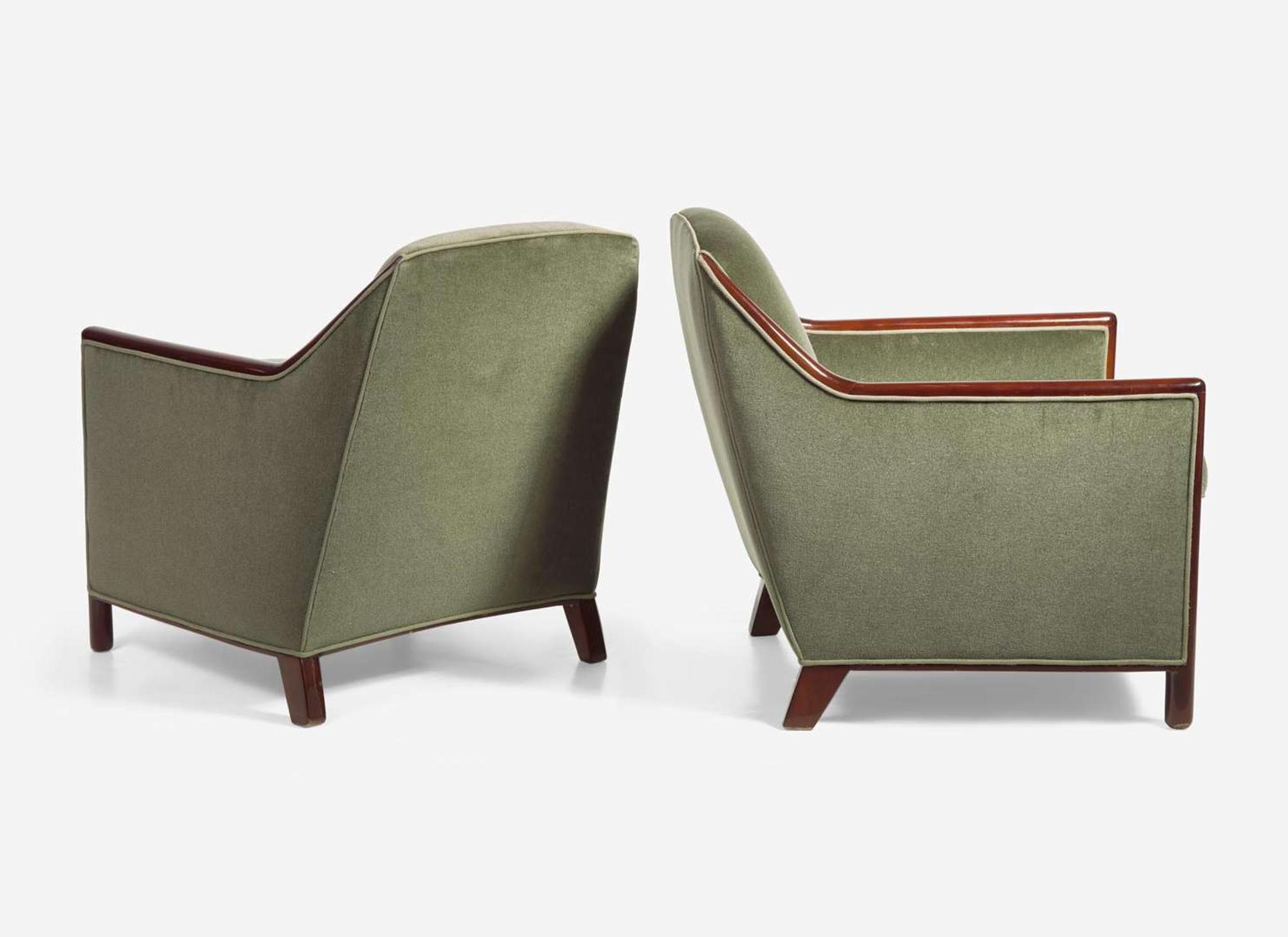 Attributed to Jules Leleu, Pair of Lounge Chairs