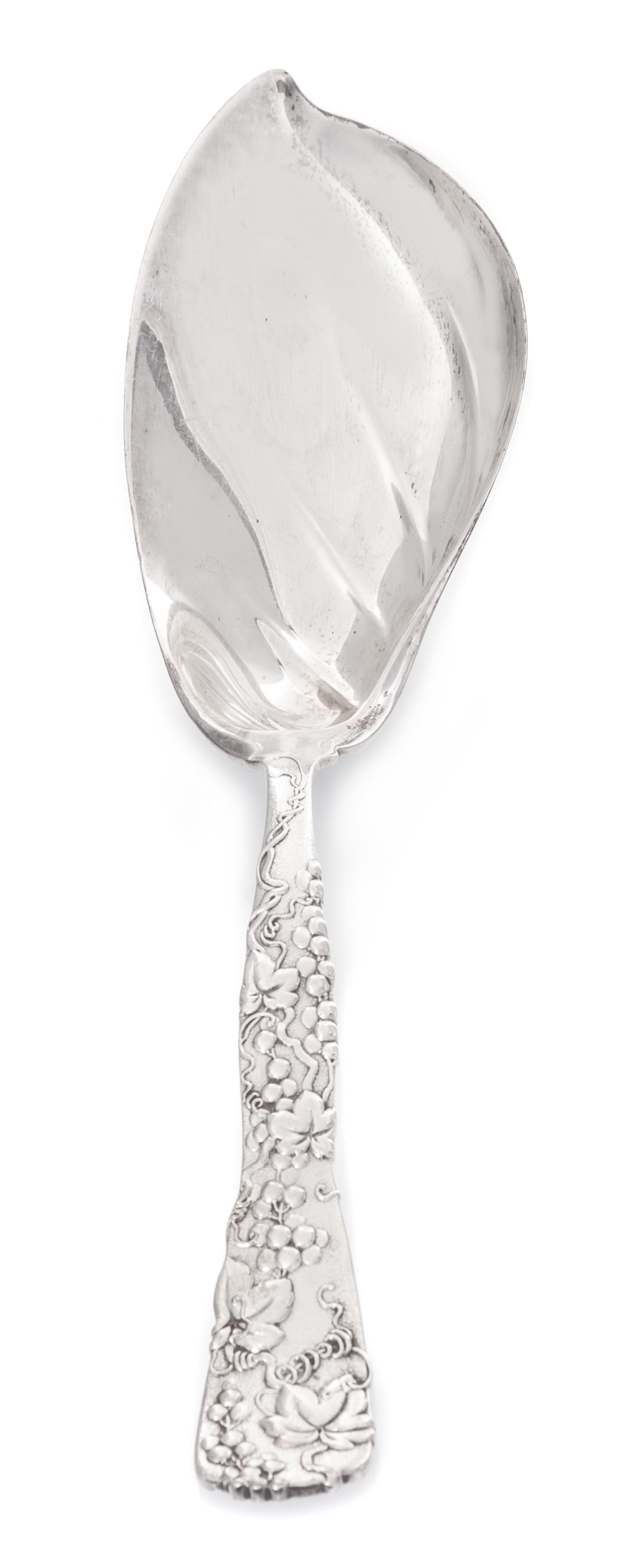 An American Silver Ice Cream Server, Tiffany & Co., New York, NY, 1885, in the Vine pattern.
