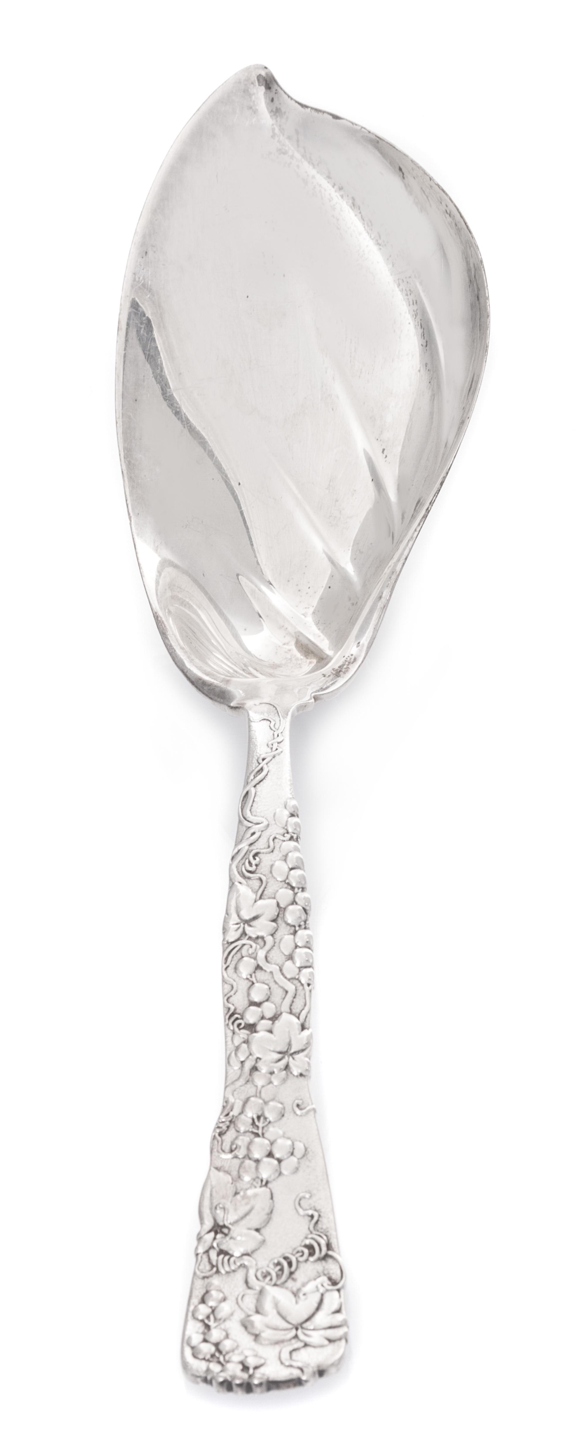 An American Silver Ice Cream Server, Tiffany & Co., New York, NY, 1885, in the Vine pattern.