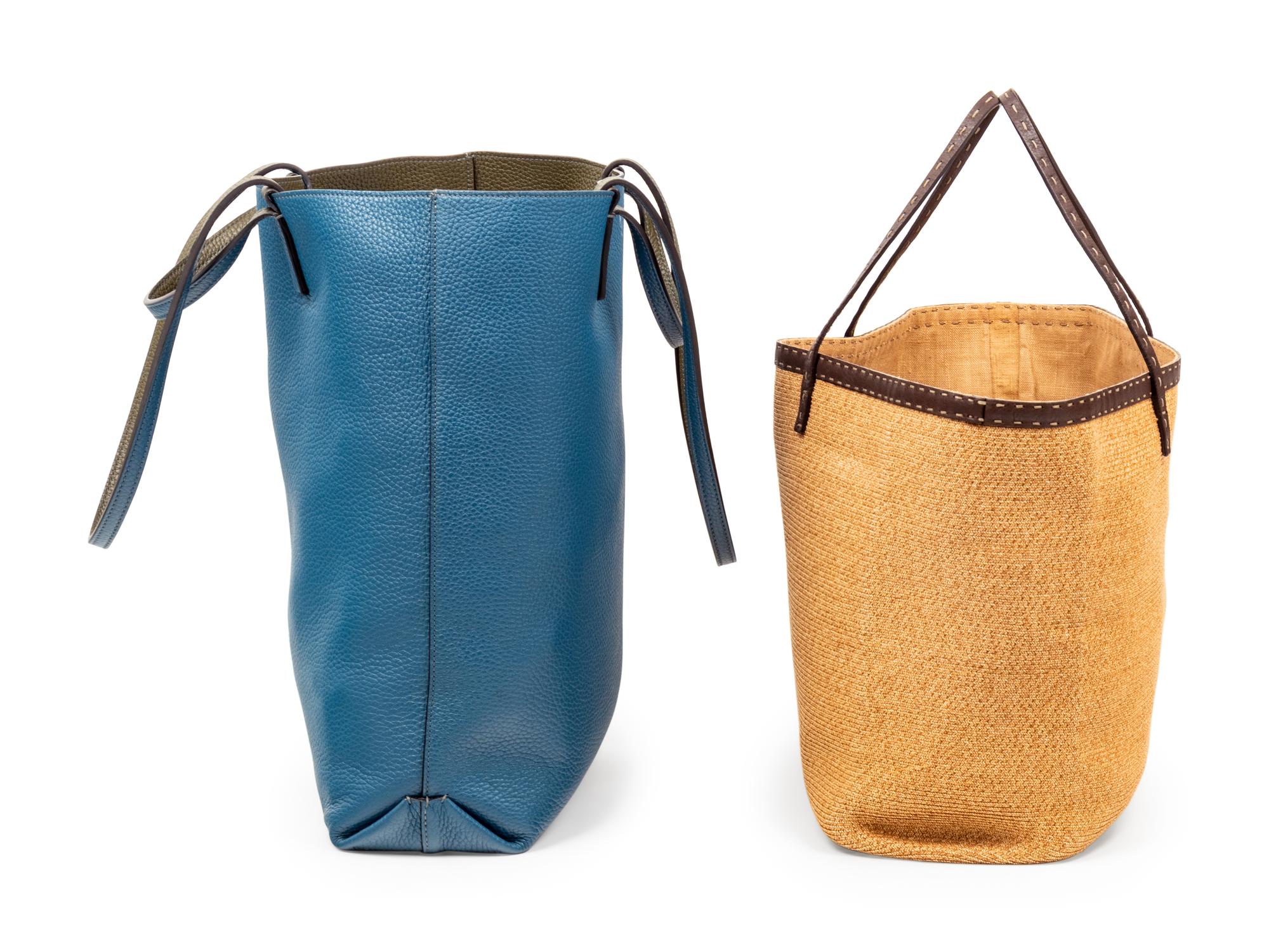 Two Designer Tote Bags: One Moynat and One Fendi