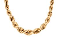 YELLOW GOLD ROPE LINK NECKLACE