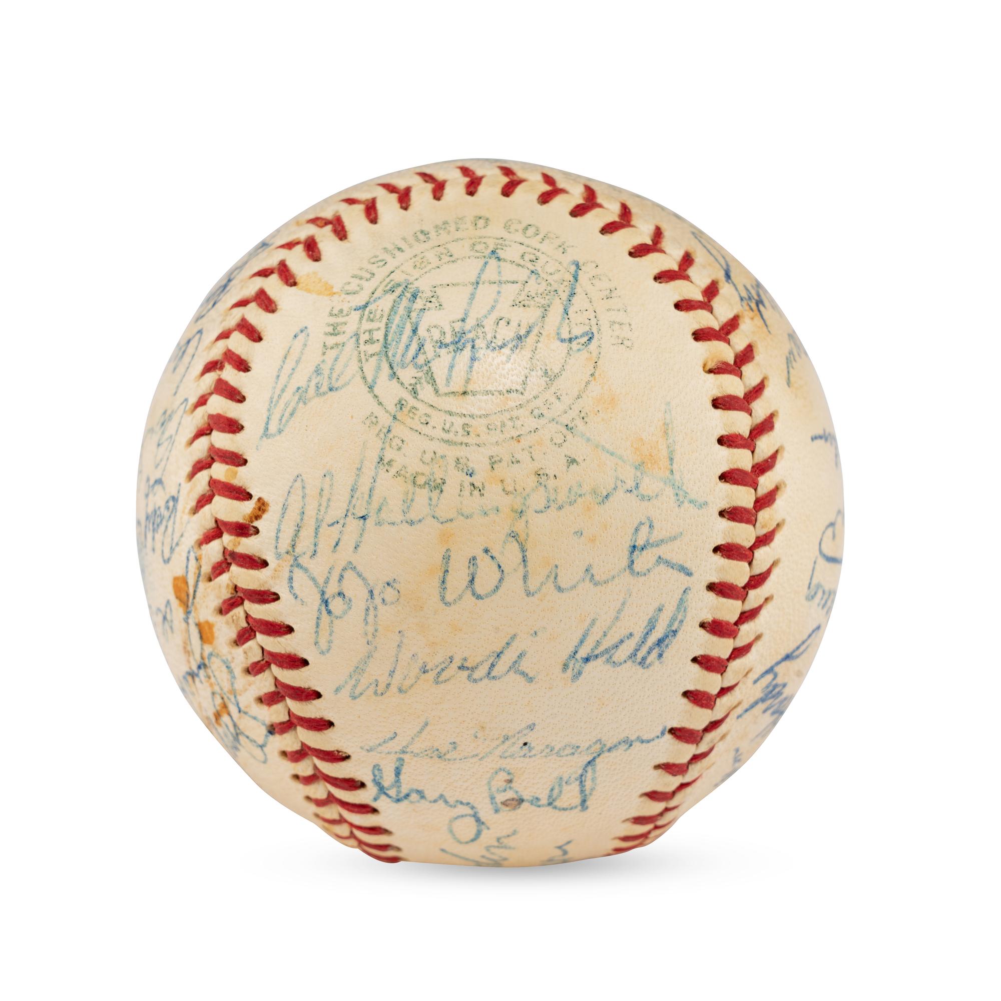 A 1959 Cleveland Indians Team Signed Autograph Baseball