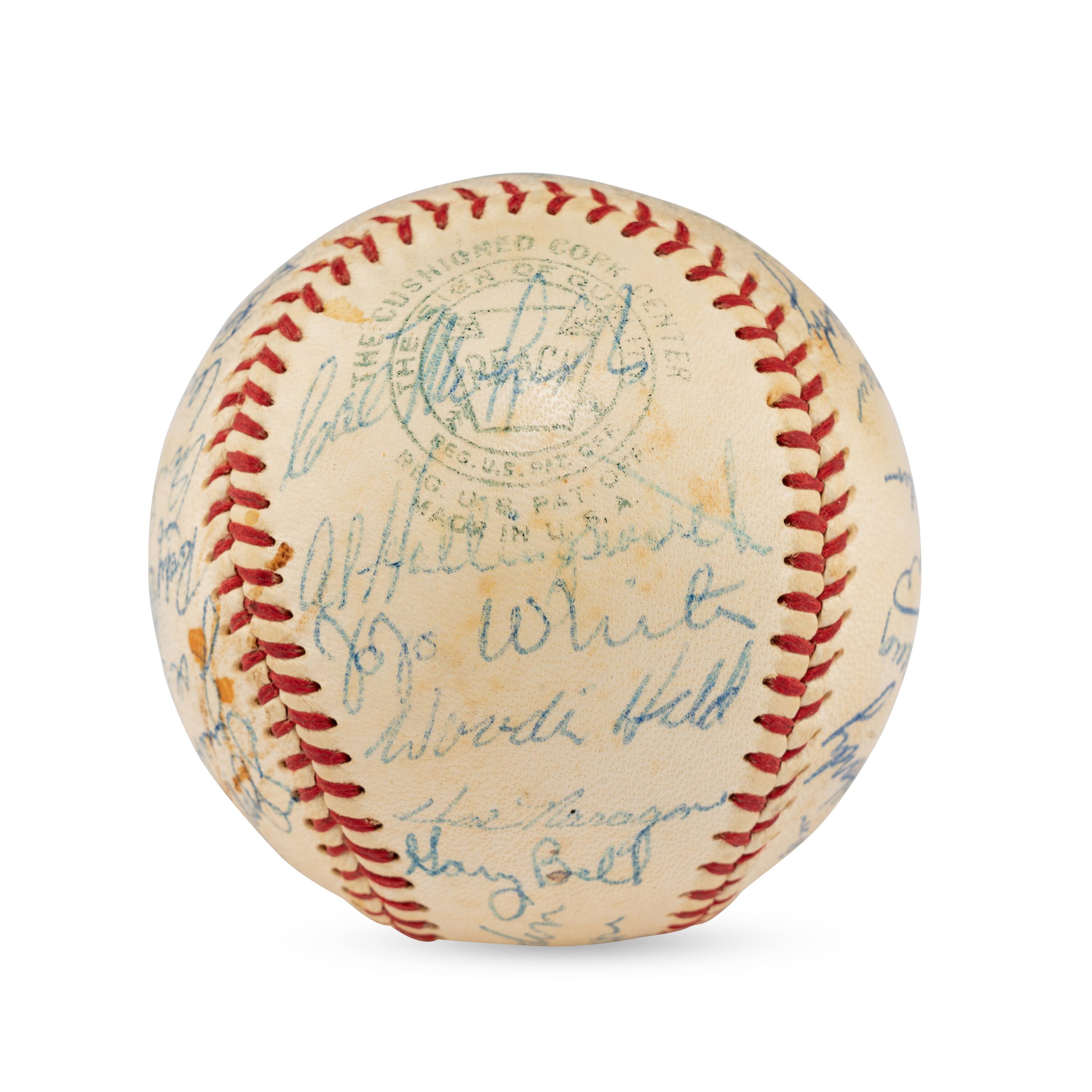 A 1959 Cleveland Indians Team Signed Autograph Baseball
