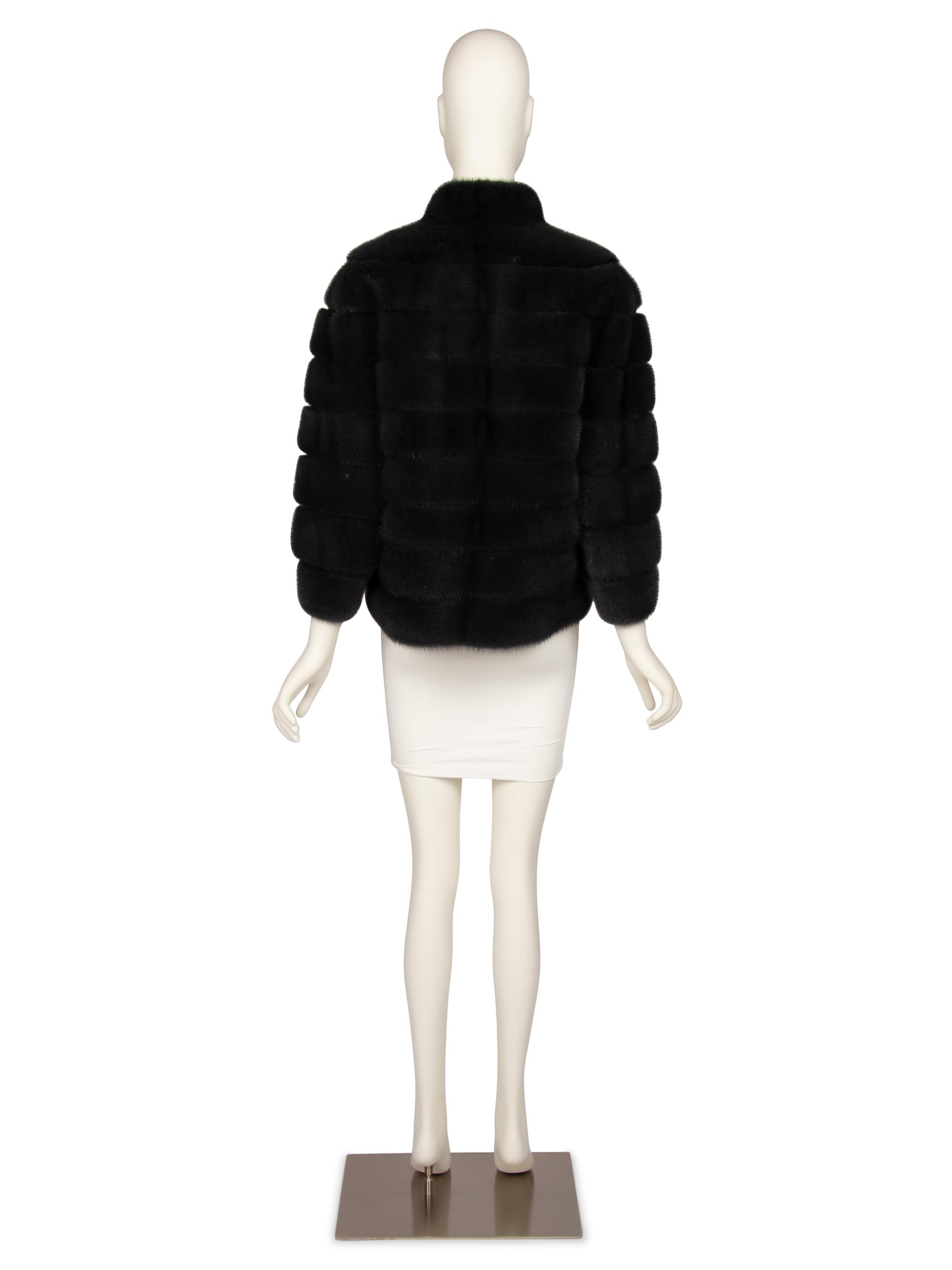 Fendi Gray Mink Banded Coat, 2013