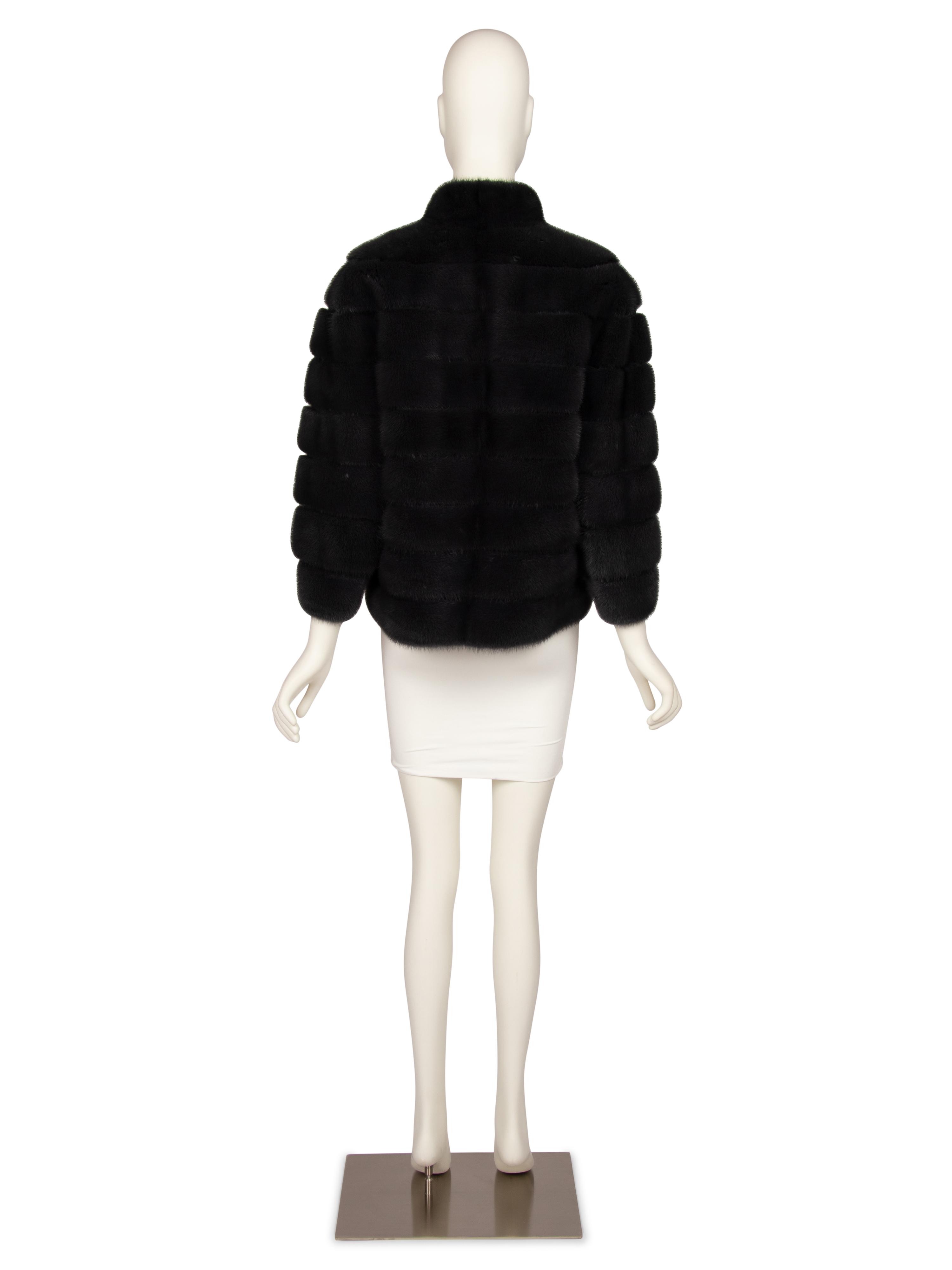 Fendi Gray Mink Banded Coat, 2013