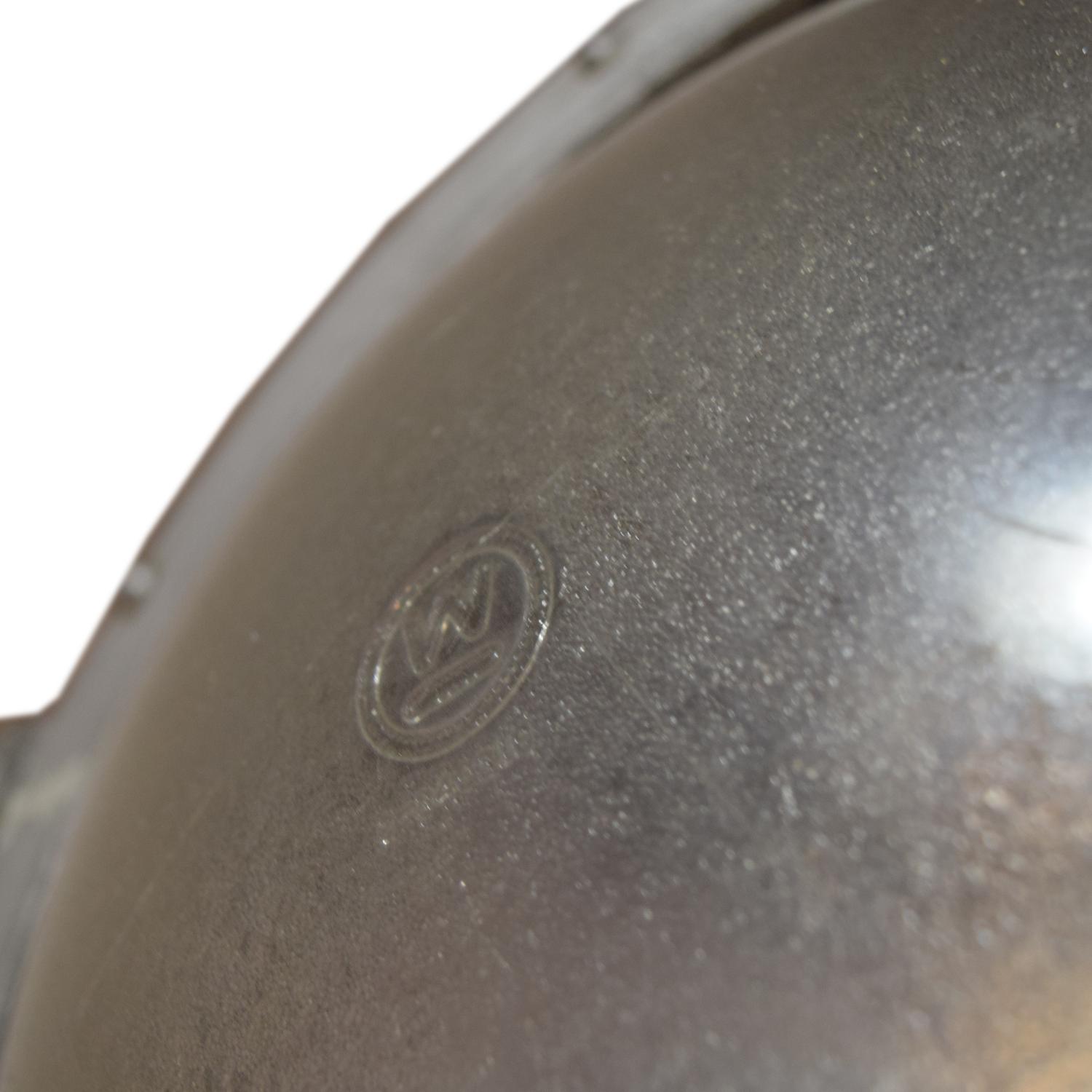 An Industrial Glass and Metal Light Fixture 20" W x 12" D x 20" H — United States, Circa 1950