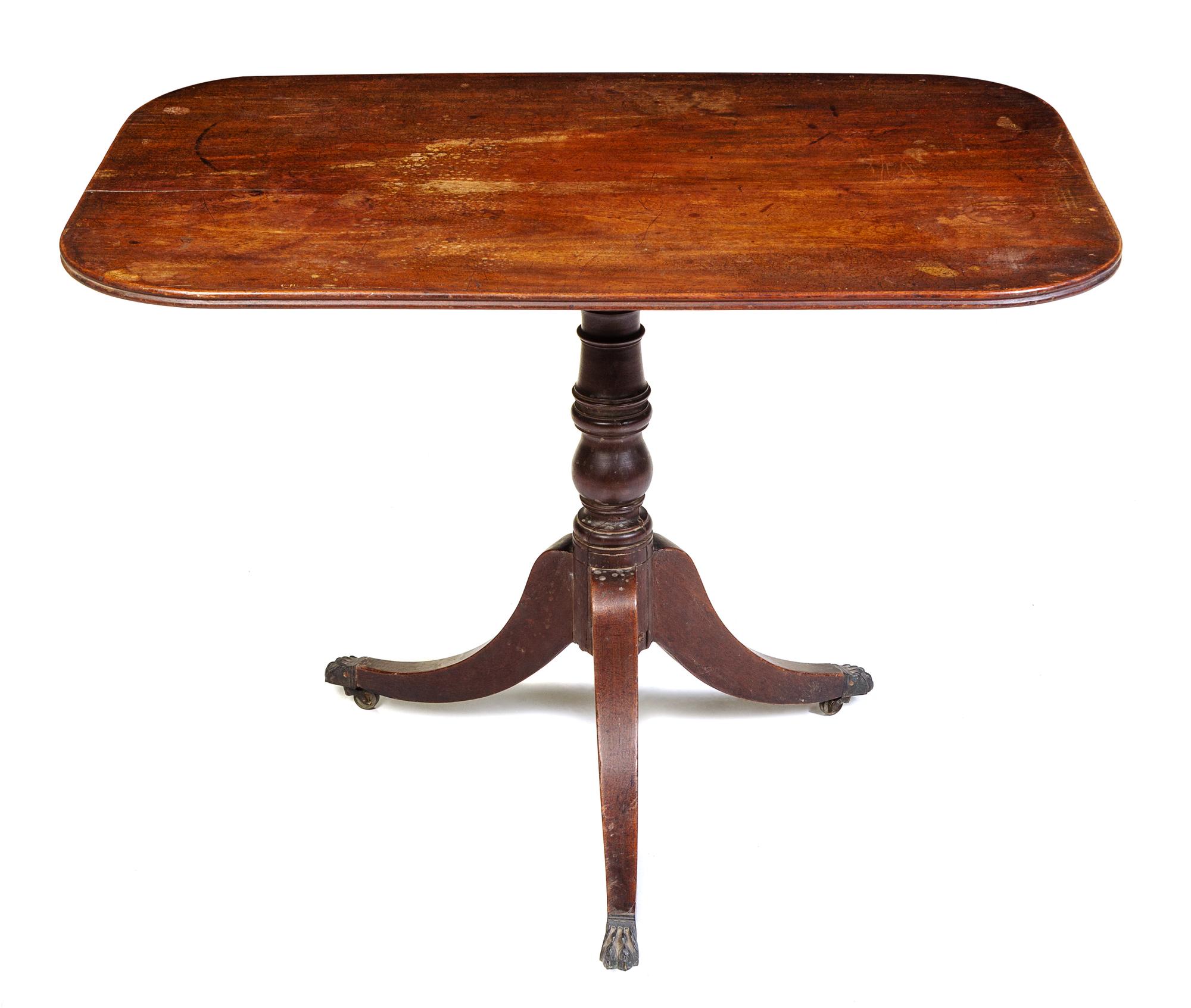 A Regency Style Mahogany Tea Table