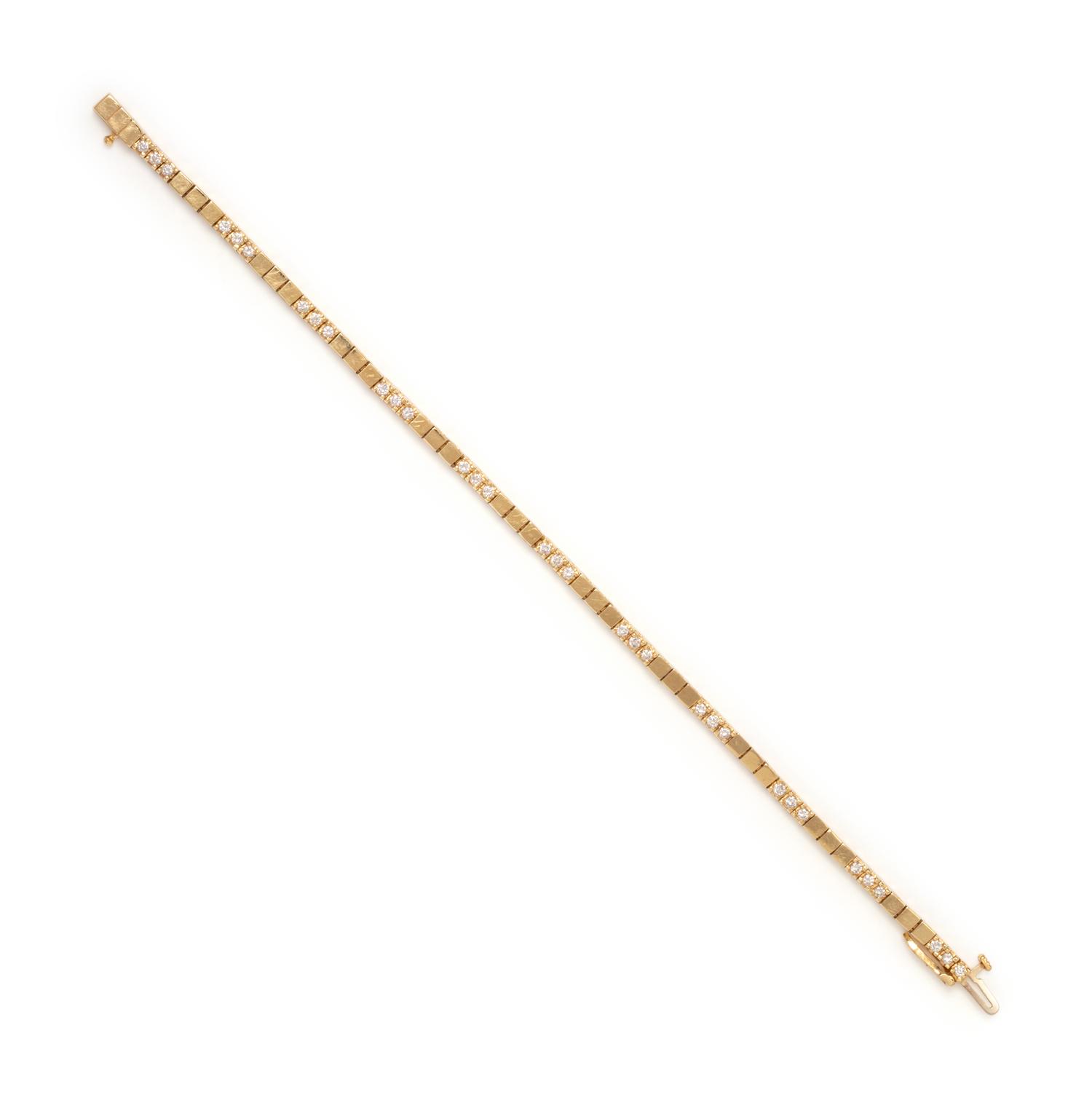 YELLOW GOLD AND DIAMOND BRACELET