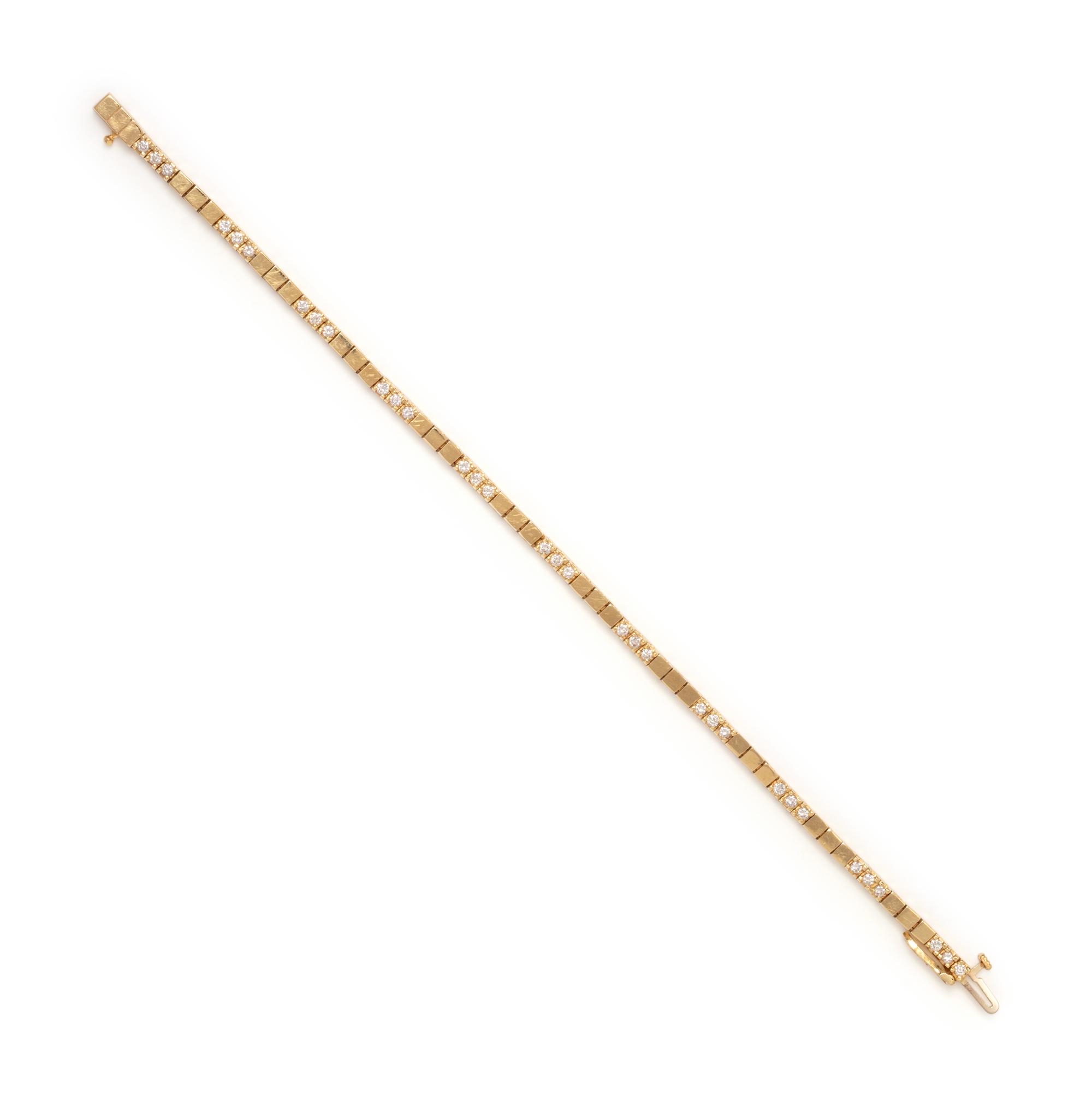 YELLOW GOLD AND DIAMOND BRACELET