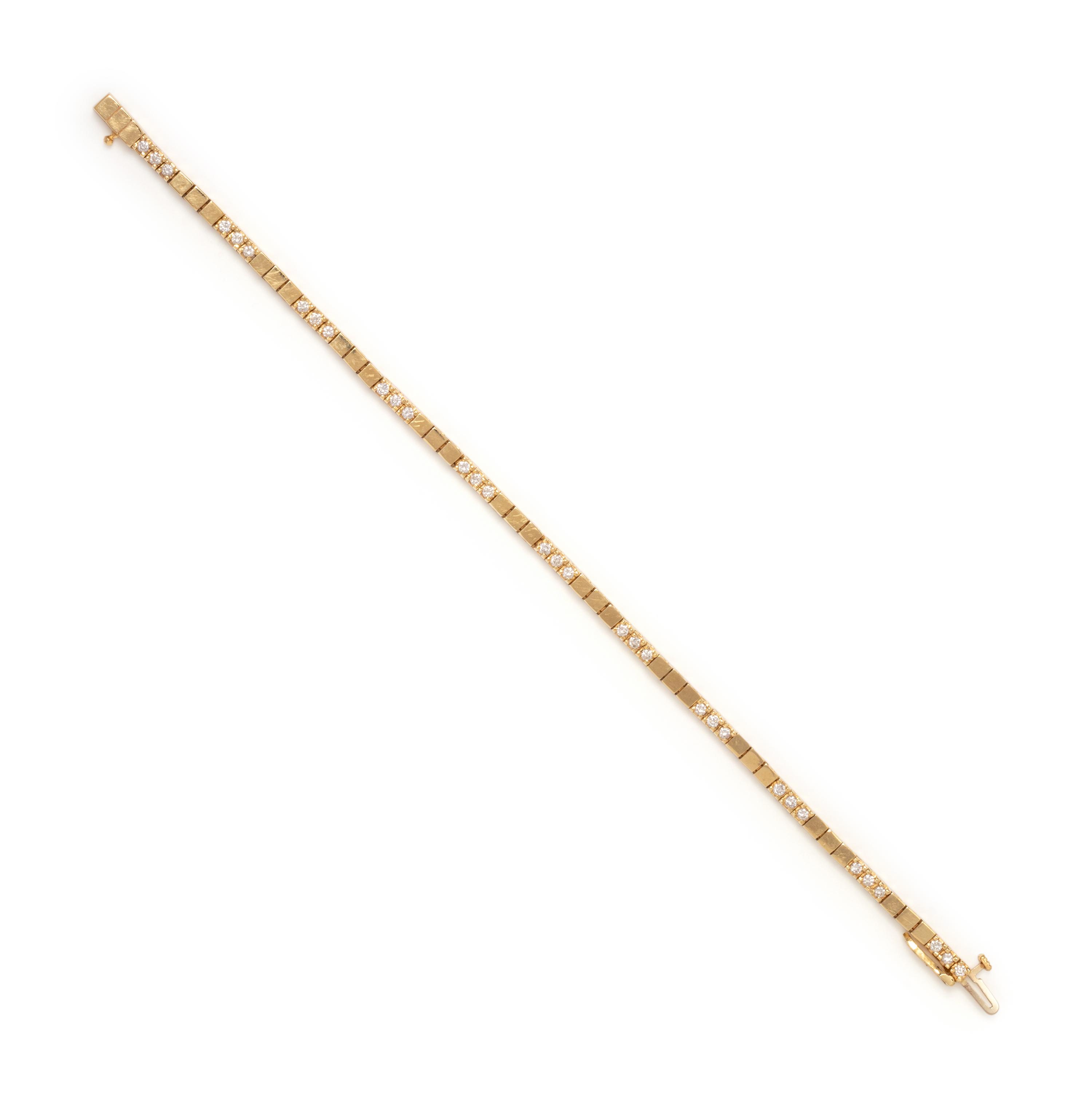 YELLOW GOLD AND DIAMOND BRACELET