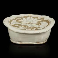 A Chinese Cizhou carved pillow 磁州窑刻花瓷枕 Northern Song or Jin dynasty ????