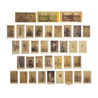 [Civil War]. A group of 36 images, primarily CDVs of soldiers from the 7th New York State Militia.