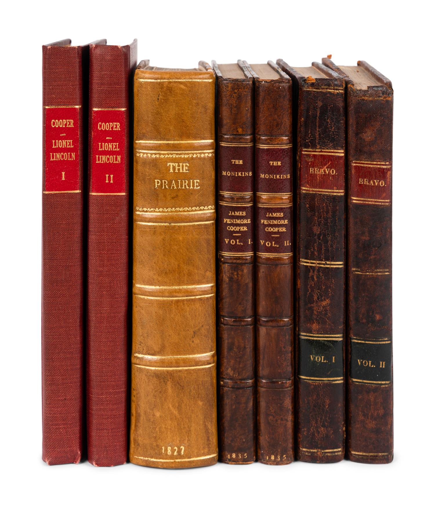 COOPER, James Fenimore (1789-1851). A group of 5 works, comprising: