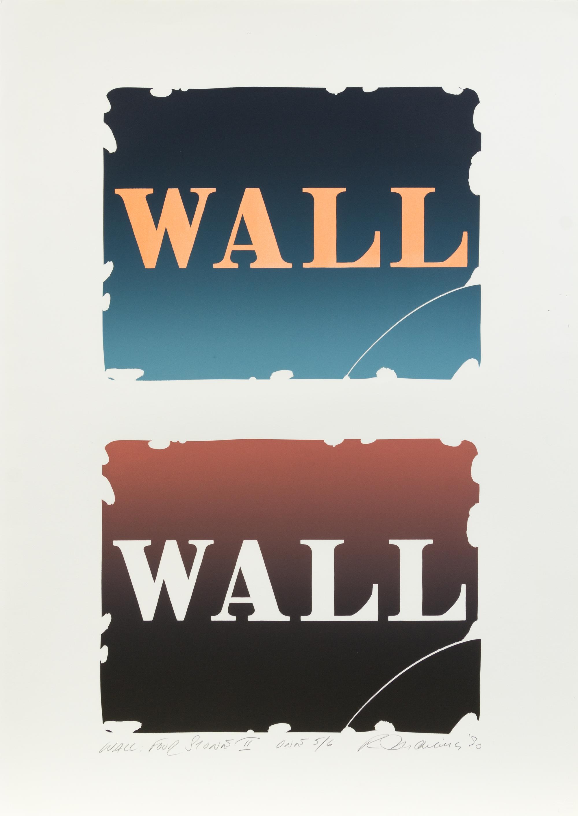Robert Indiana, (American, b. 1928), Wall: Four Stones II - ONE, 1990