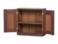 A Country Stained Cherrywood Table-Top Cupboard