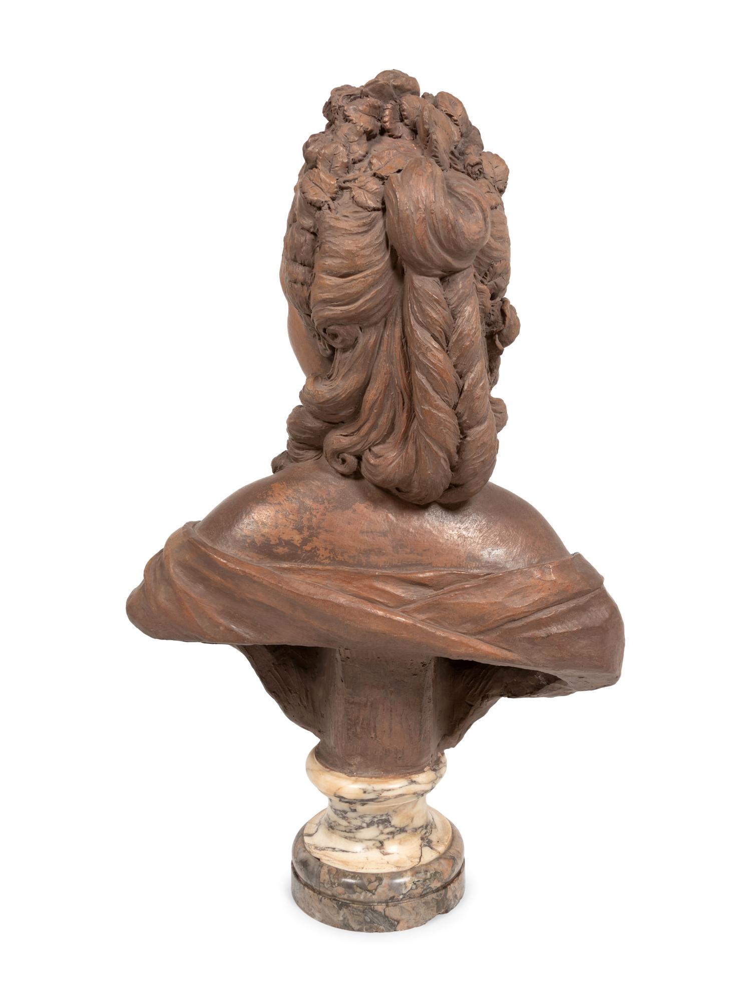 A French Terracotta Bust of a Woman