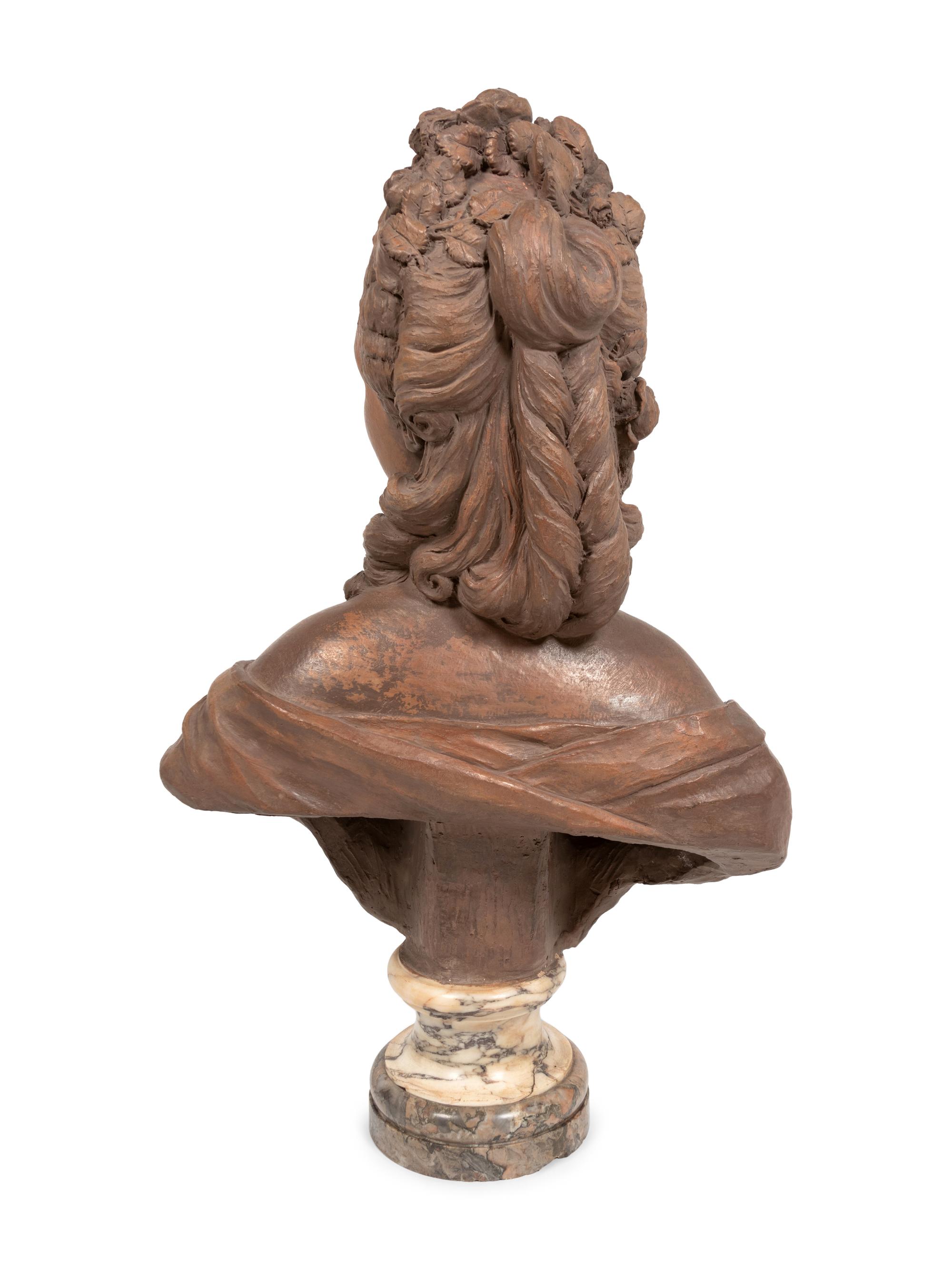 A French Terracotta Bust of a Woman