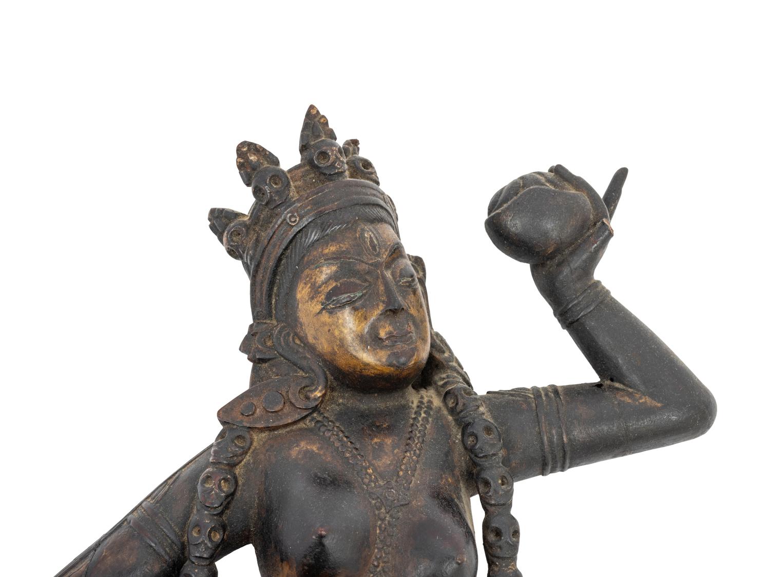 A Tibetan Lacquered Wood Figure of Vajrayogini