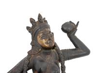 A Tibetan Lacquered Wood Figure of Vajrayogini