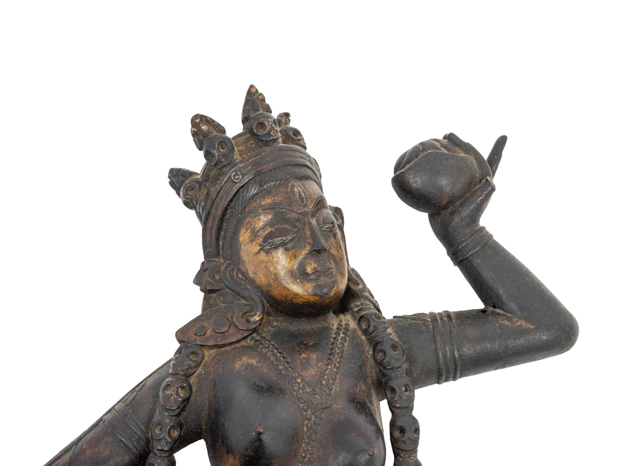 A Tibetan Lacquered Wood Figure of Vajrayogini