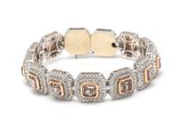 COLORED DIAMOND AND DIAMOND BRACELET