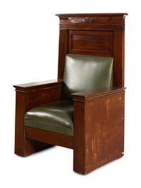 An Egyptian Revival Throne Chair