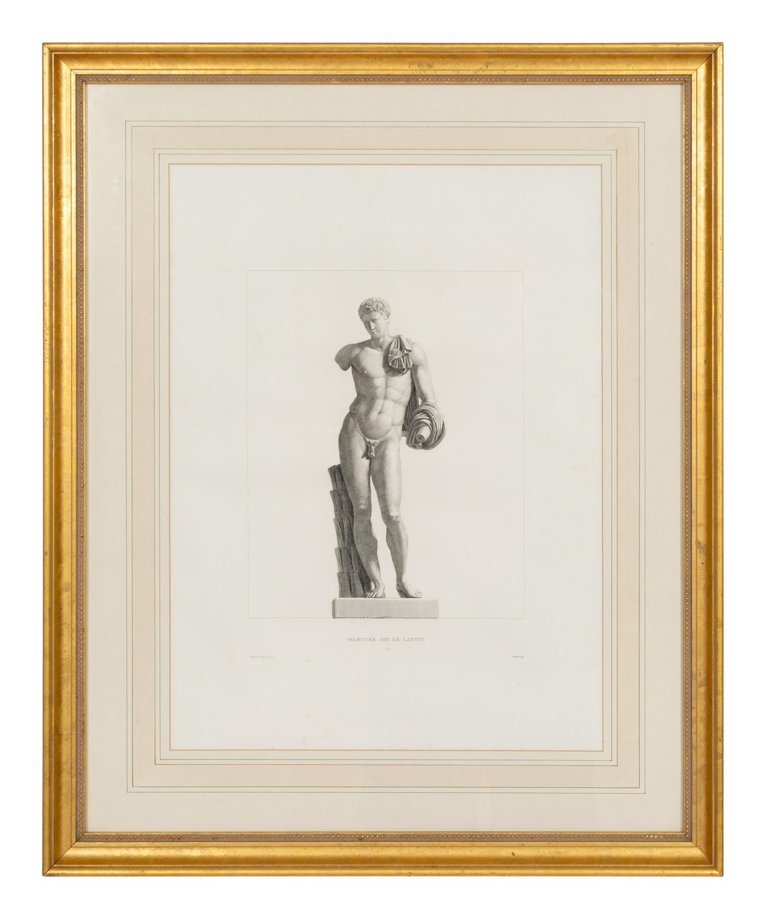 Two Neoclassical Engravings of Antique Statues