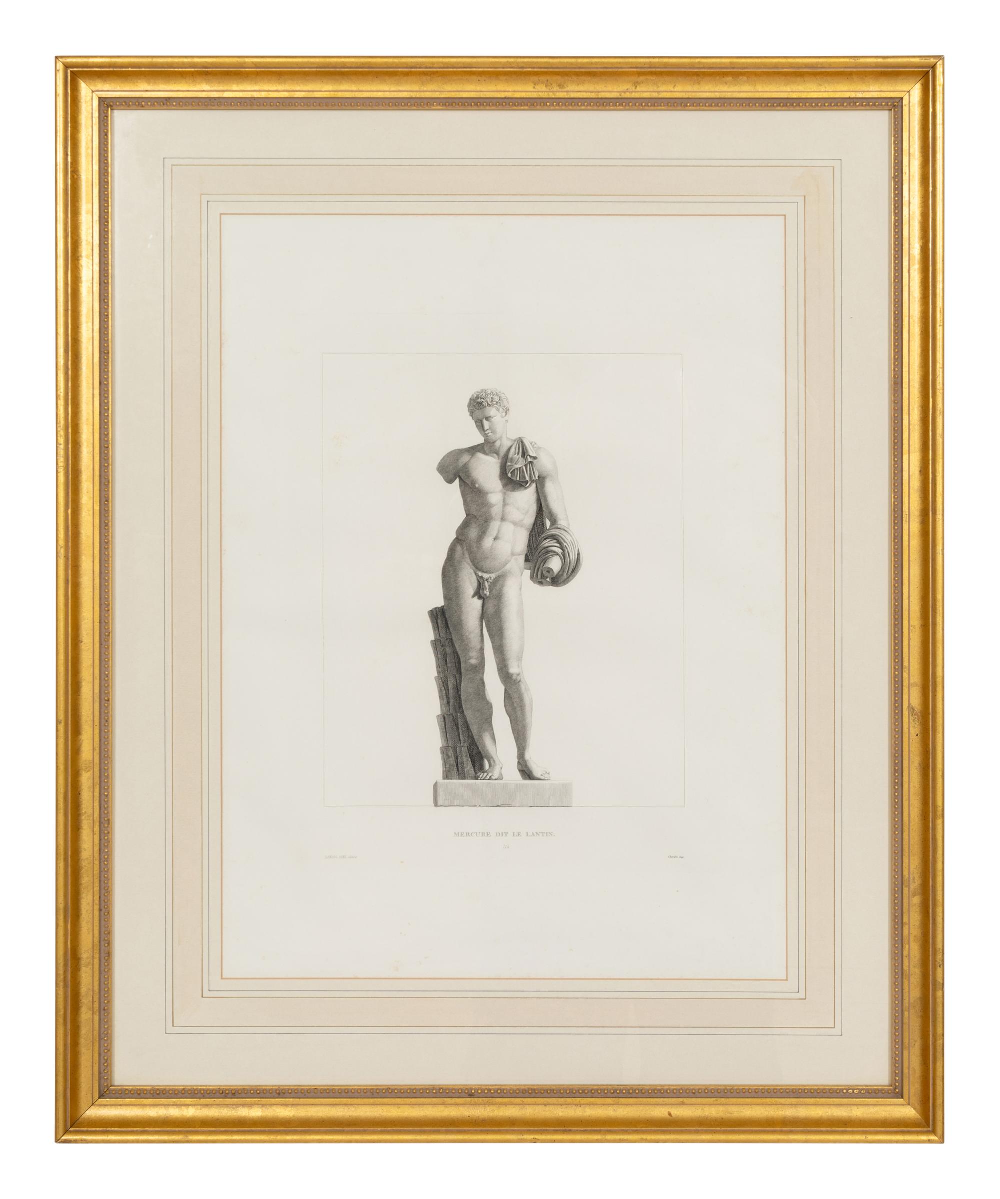 Two Neoclassical Engravings of Antique Statues