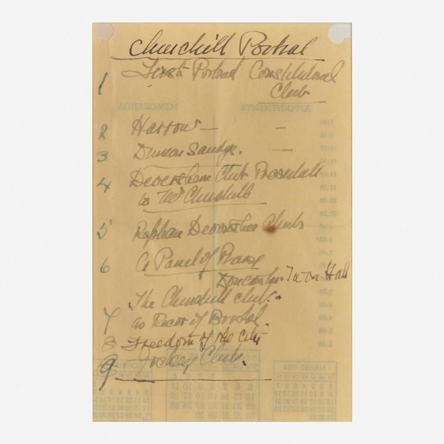 [Churchill, Winston] Churchill, Clementine Two Typed Letters, signed