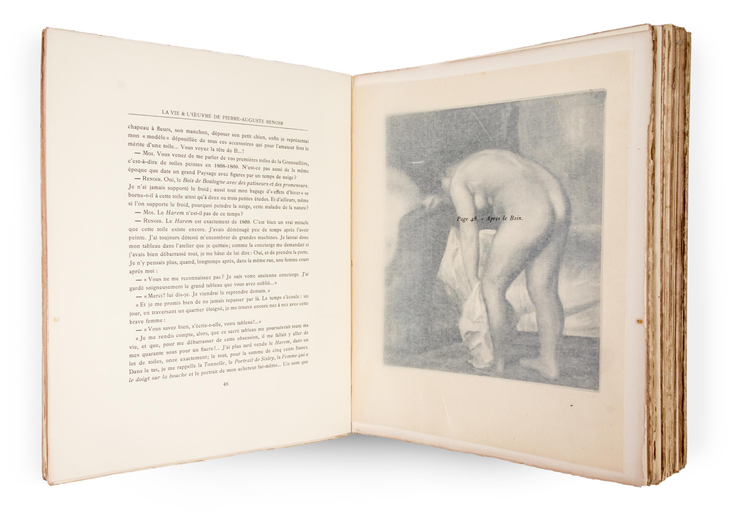 AMBROISE VOLLARD, La vie et L'oeuvre de Pierre-Auguste Renior. Paris, 1919. Inscribed.