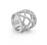 An 18 Karat White Gold and Diamond Ring, Stefan Hafner, 11.10 dwts.