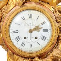 A Louis XVI Style Gilt Bronze Mounted Mahogany Pedestal Regulator Clock