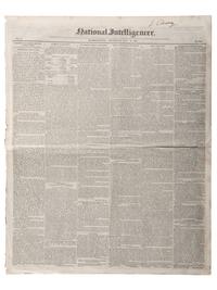 [SLAVERY & ABOLITION]. Advertisements for the return of freedom seekers published in 7 issues of The National Intelligencer . Washington, DC: 1831-1858.
