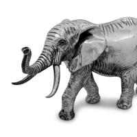An Italian Silver Model of an Elephant