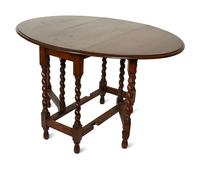 A William and Mary Style Oak Drop-Leaf Table