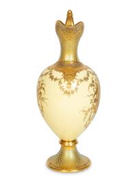 A Coalport Gilt Decorated Porcelain Ewer