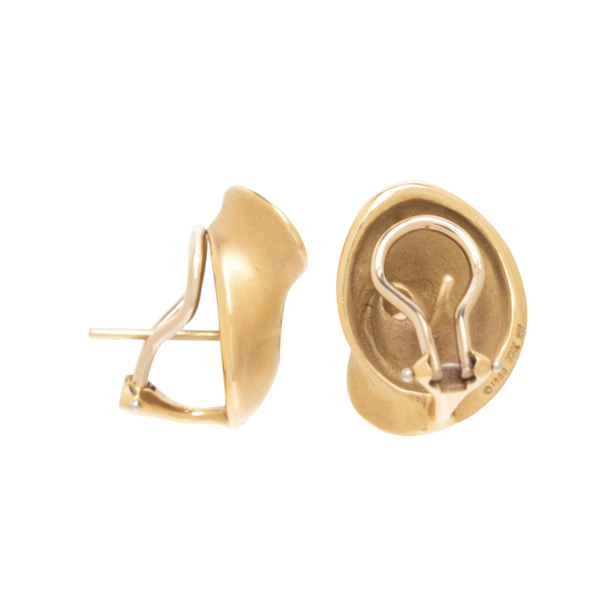 BOREGAARD, YELLOW GOLD EARCLIPS