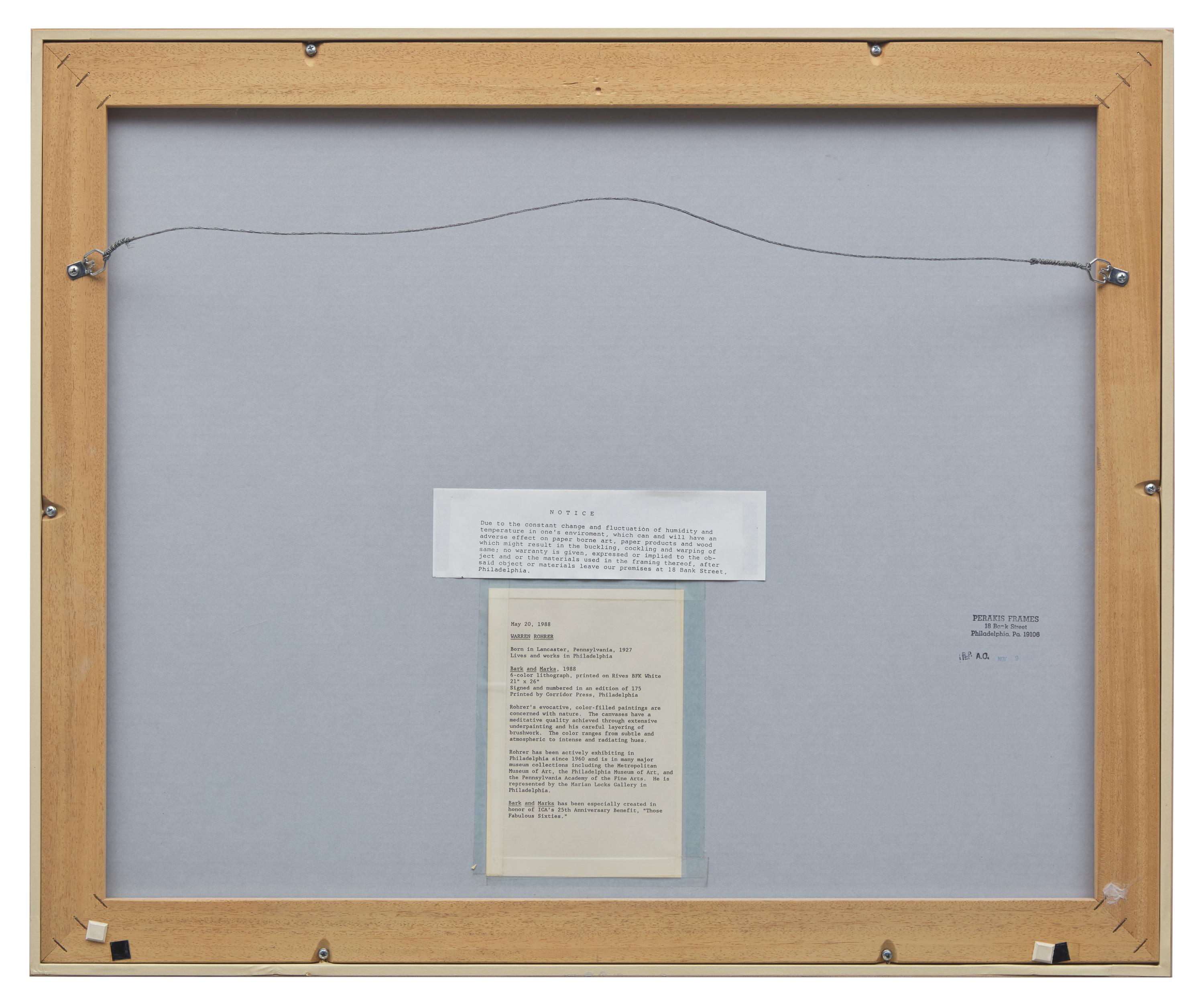 Bark and Marks , 1988