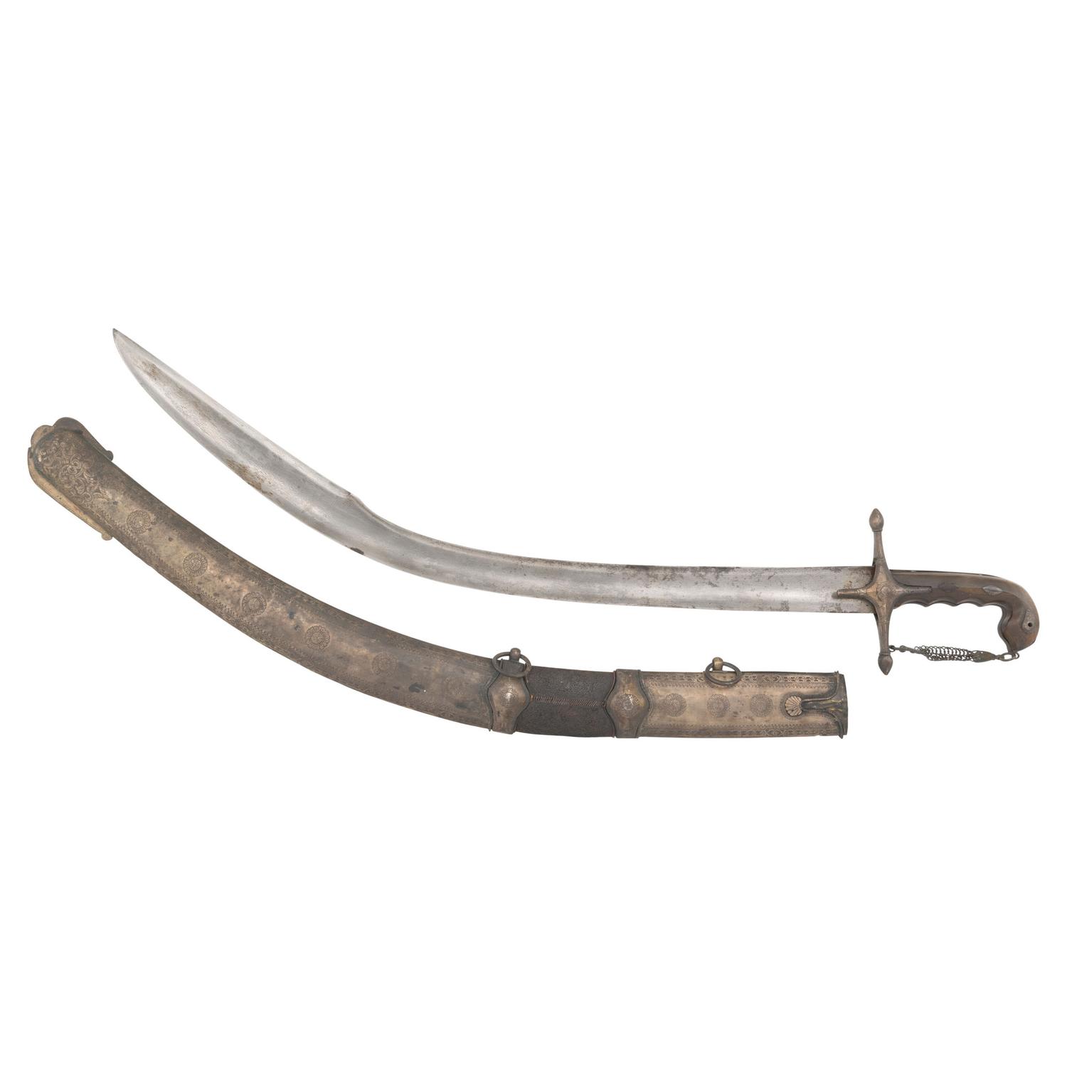Ottoman Kilij Sword with Wood Lined Scabbard