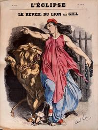 L'Eclipse Satirical Weekly Journal Bound in 3 Folios, Illustrations by Andre Gill