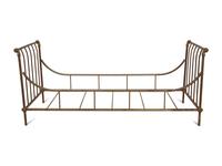 A Steel and Brass Daybed in the Style of Maison Jansen
