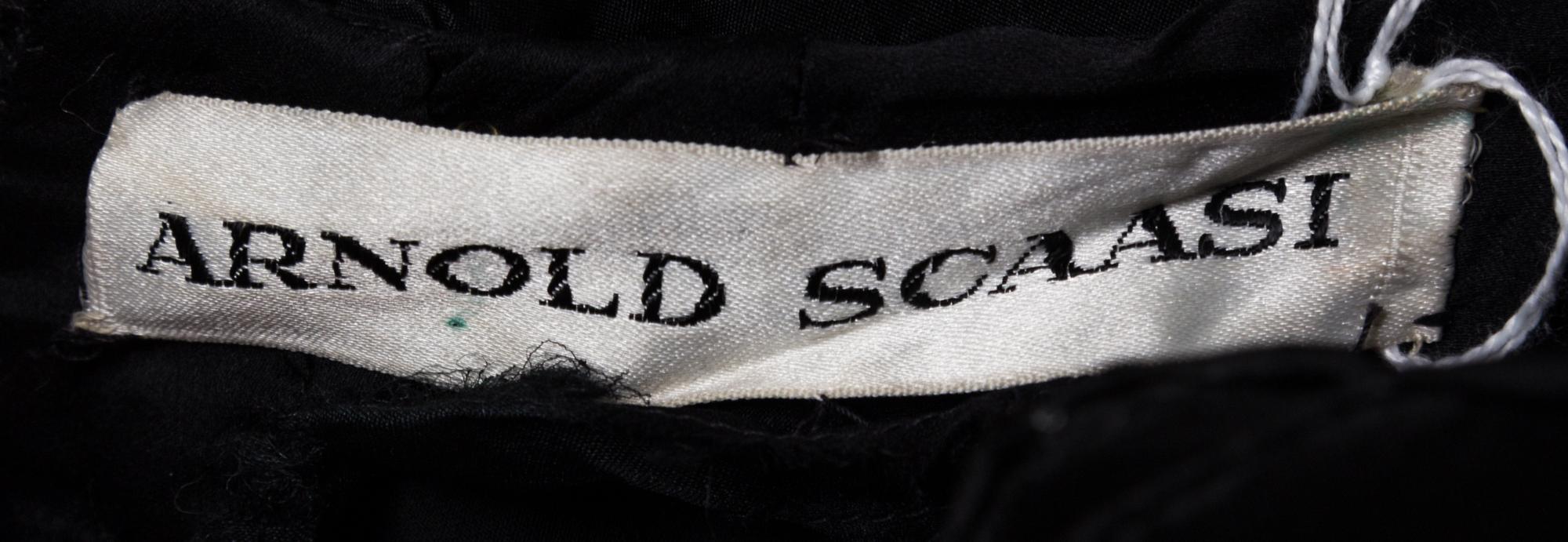 A Scassi Black Silk Gown,