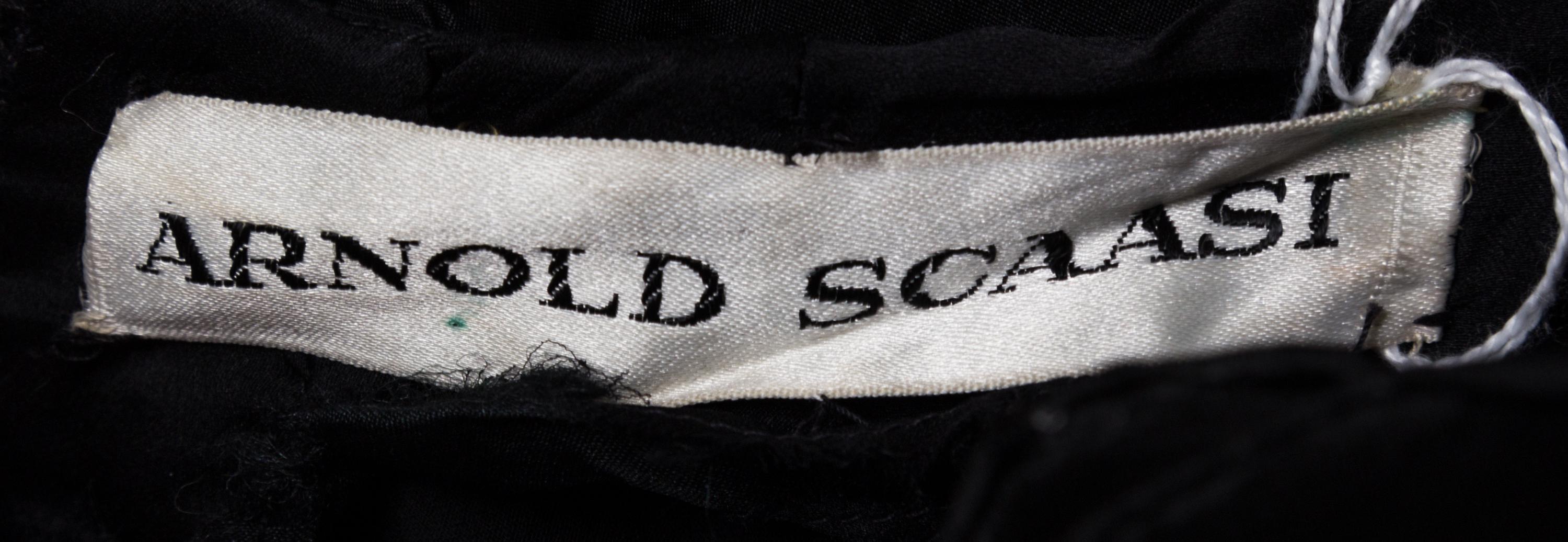 A Scassi Black Silk Gown,