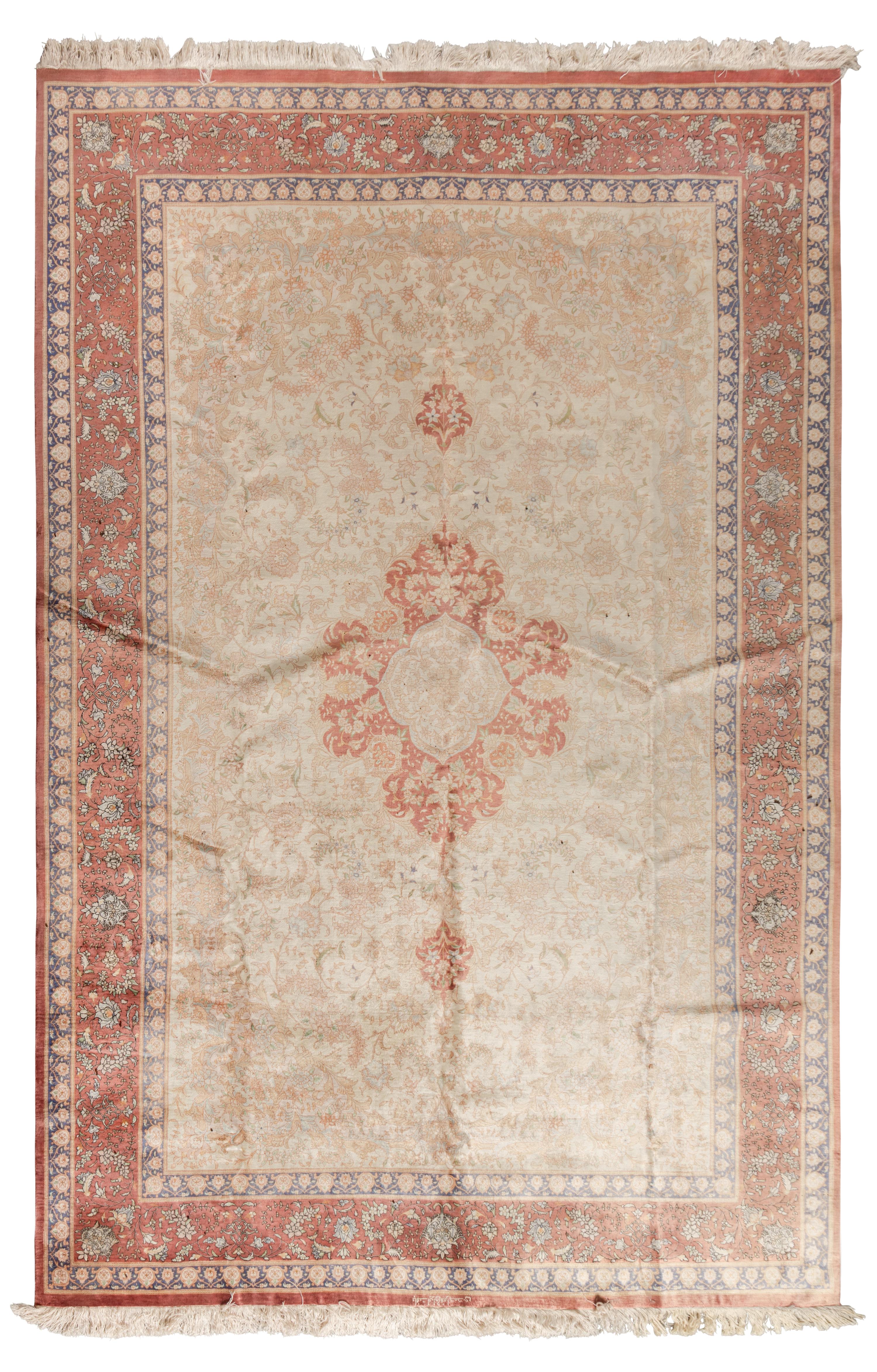 A Qom Silk Rug