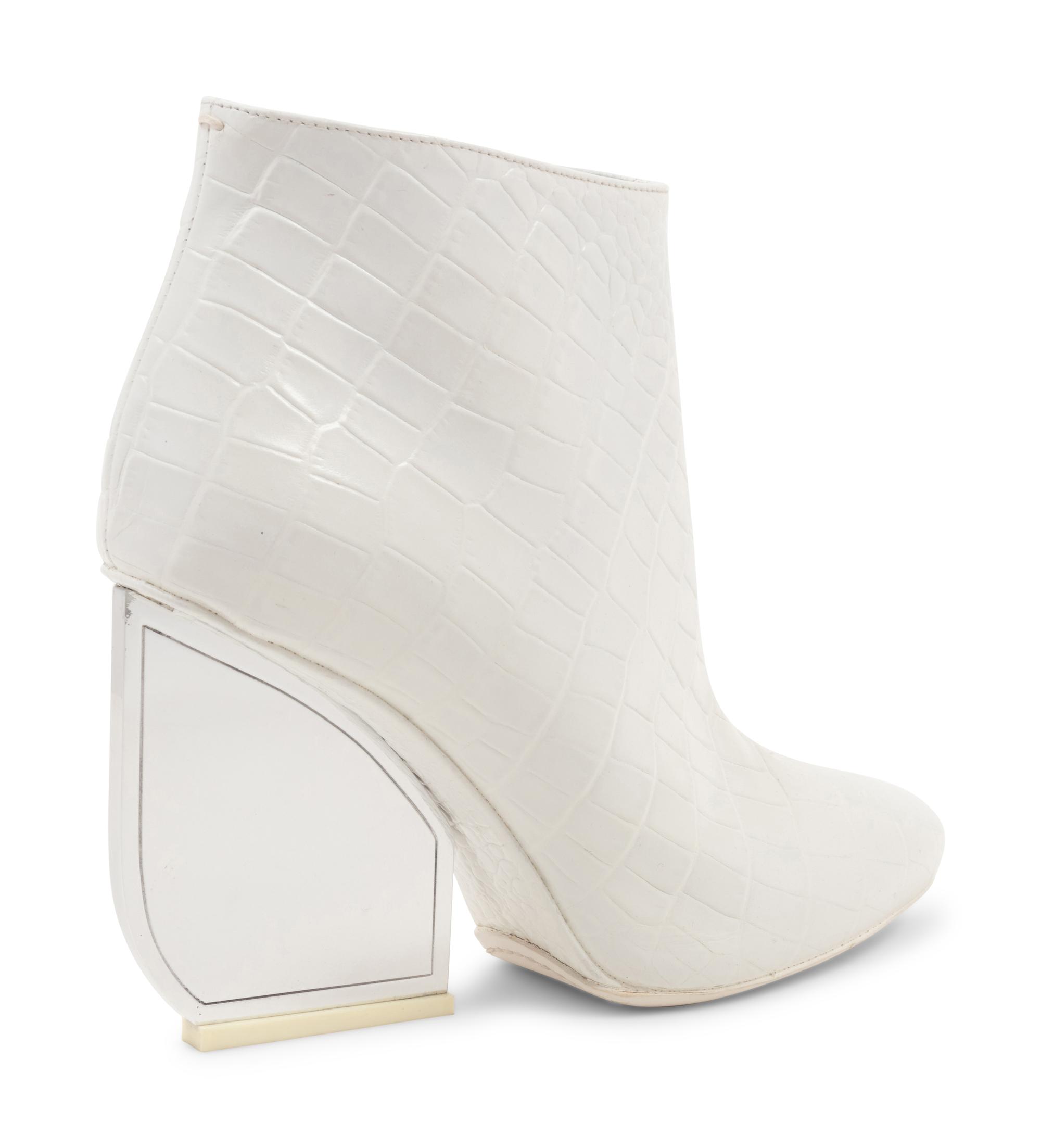 Maison Margiela Alligator Embossed Leather Boots, 2000s