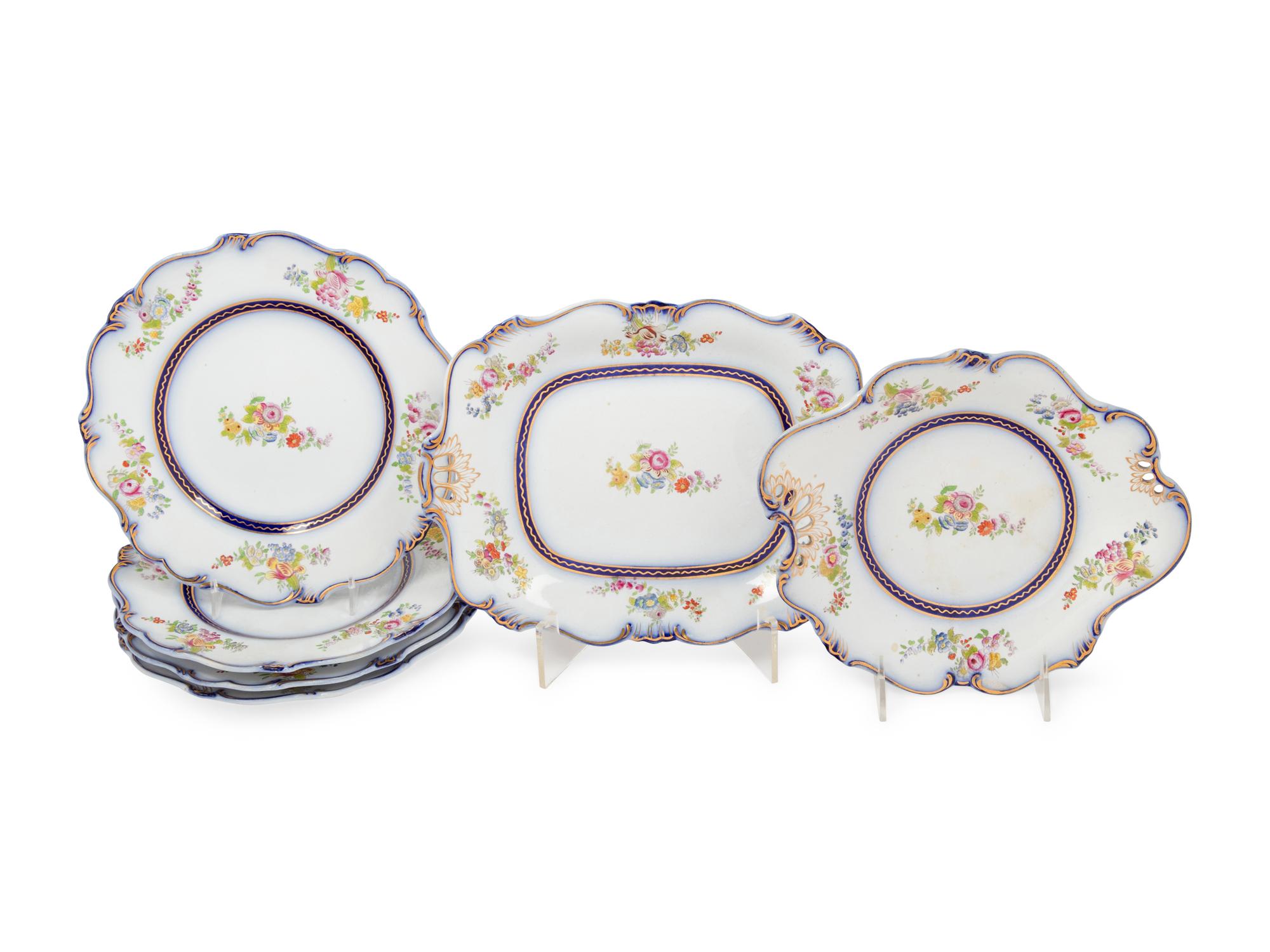 A Continental Ceramic Porcelain Dessert Service