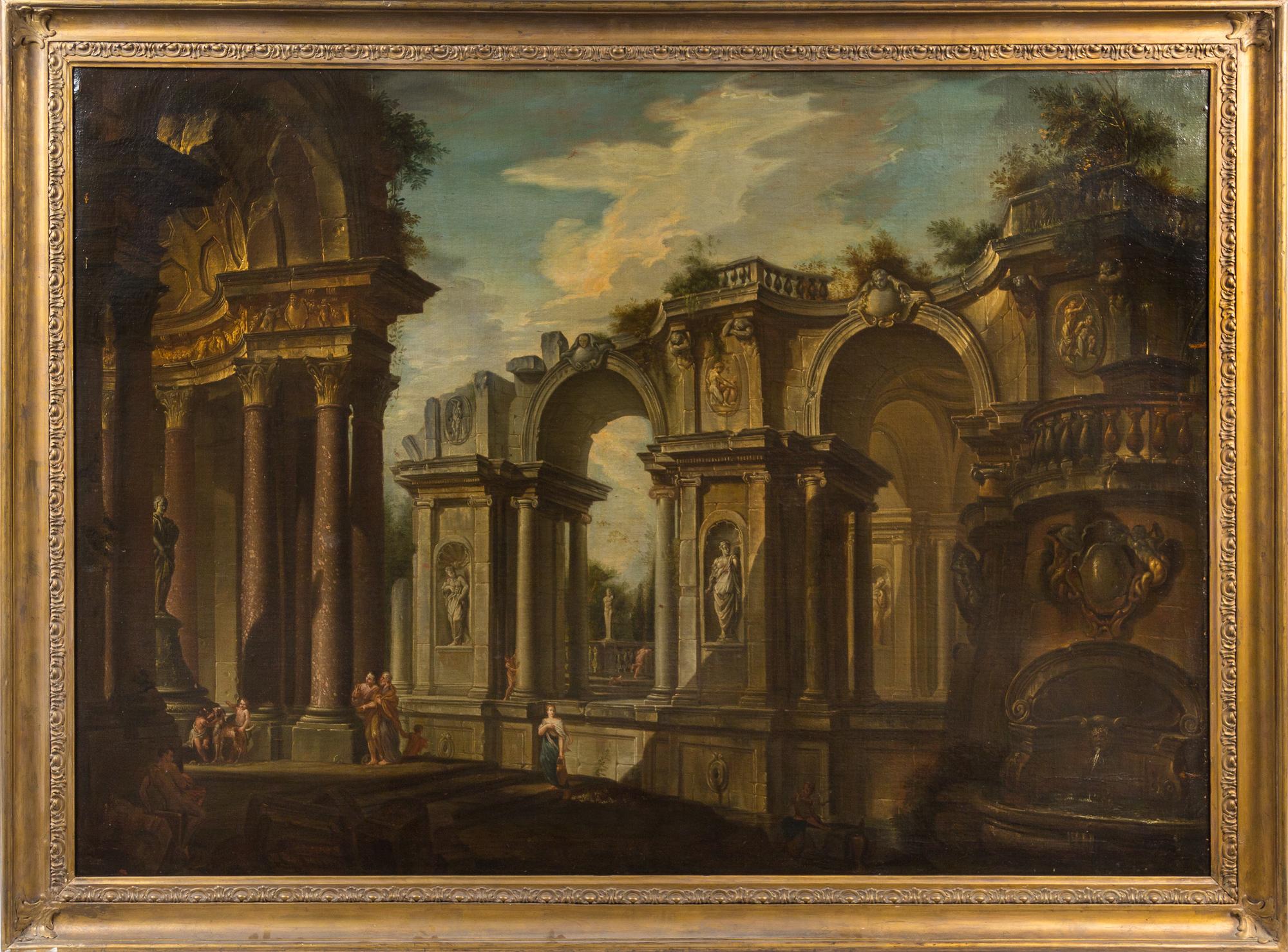 Artist Unknown, (Italian School, 18th/19th Century), Ruins with Figures